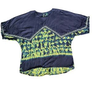 COLORFUL Tie Dye Kaftan Tunic Top - BOHO - FESTIVAL